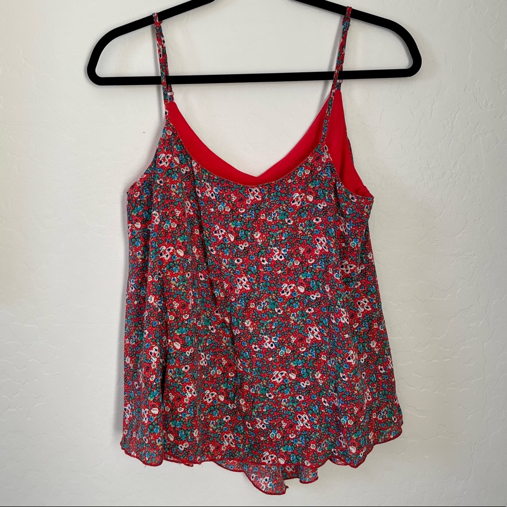 Floral Spaghetti Strap Blouse